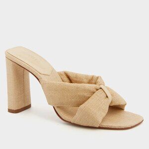 SCHUTZ PALHA FAIRY HIGH CASUAL HIGH HEEL SANDALS BOHO BEIGE WOVEN 8 US